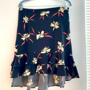JCrew Floral Black skirt - small